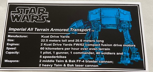 Star wars ucs - display, sticker